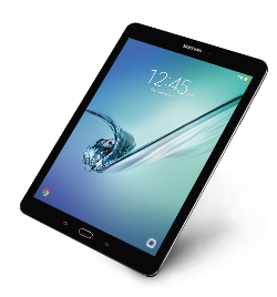 Een foto van de tablet die je kan winnen